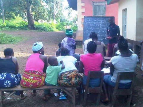 Women in adult literacy class in an afternoon lesson