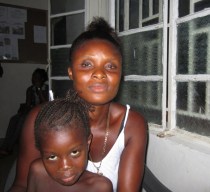 Zainab Caulker, two children, wants to follow her children's lessons and learn to be a secretary.