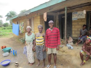 Parents of one of the Rotifunk girl scholarship students in their home village.