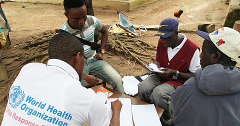 From WHO - contact tracers conduct interviews in Tonkolili District